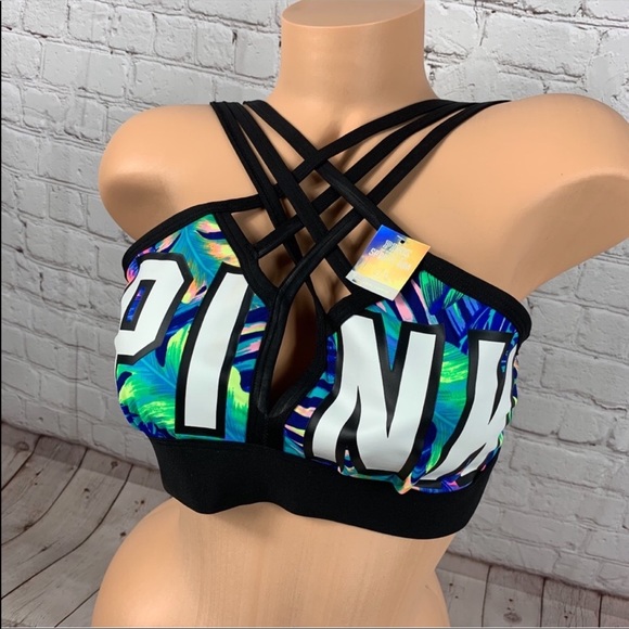 PINK Victoria's Secret Other - VS Pink Ultimate Logo Sports Bra Tropical